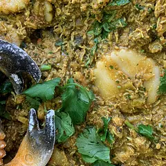 This recipe involved quite a lot of preparation and effort but it was delicious.  It was very spicy.  Next time I would use a milder chilli in the green seasoning and use ready prepared crab and omit the first couple of steps.  I wasn't convinced the dumplings added much to the recipe either.  Next time I'll serve it with rice.