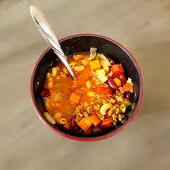 Cut back the red pepper flakes if using hot sausage.