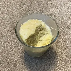 Delicious! Followed everything exactly EXCEPT topped with whipped cream and microwaved for a bit longer. The cream melted and created a delicious glaze... go-to afternoon snack!
EDIT: I also used coconut oil instead of ghee