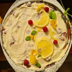 It's so fresh and tasty! I added raspberries between the layers and also cocoa powder when served! Highly recommend! 