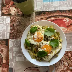 The original recipe is a little bland so I added extra sunny side eggs just too be fun :) Delicious and easy to make