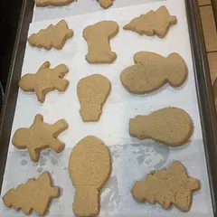 I just made these. I had to add more butter because the dough was way too dry. They are good but, they definitely need more sugar or honey, or both. They are too bland for my liking. Other then that. They came out perfect. 