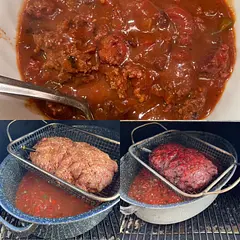I made my chili with a tri pepper blend that ended up making it spicier than I wanted.  I also finished the chili on the stove to thicken it up and added chocolate.