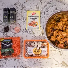 I modified the recipe's ingredients and instructions to be clearer. I also added a picture of some of the ingredients. Hope this helps.