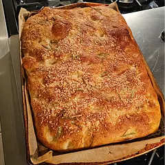 Absolutely incredible! Put in a warm oven (just turn to 200F for a couple mins, turn off and feel to make sure it's just warm not hot) to speed up the proofing process. Wow, let me tell you, BEST focaccia I've ever eaten! 