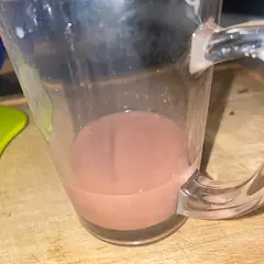 Tastes good and a simpler recipe than others makes it easy to follow! Only thing was that there’s no specification on how much ice to put! But regardless it turned out great made four hefty mugs of pink chai! 