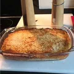 Tasted amazing. Topped with breadcrumbs for extra crunch. Pretty easy to make and everyone loved it