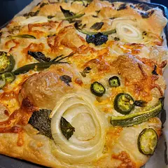 For someone who has no experience at all in making bread, this was so easy to make!! I added some extra toppings to decorate, and I can't wait to share at family dinner tonight 😊 Thank you Lacey! 