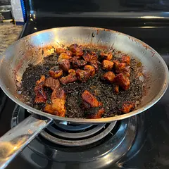 this had a lovely charred flavor that’ll stick with you! the aroma was reminiscent of carcinogens. would make again! 