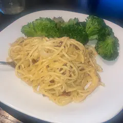 Really delicious and easy to make. I used vegetarian bacon slices since I'm a vegetarian, but it was still delicious! Will make again for sure.