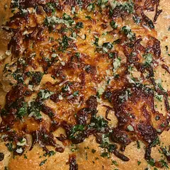 I’ve been making focaccia a lot. Saw this recipe and knew I had to try it. Wow!! Worth the effort. My husband absolutely LOVED it! He kept saying….”one more piece”. I served it with hot and sour soup on this chilly November  Sunday 