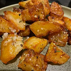 Delicious. I think the secret to get them super crispy is to turn them every 15 to 20 min, that’s what I did. 