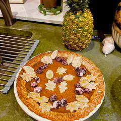 The flavor was amazing. I think should've oiled the pie dish, the slices didn't come out very easily. I don't think I thinned out my egg wash enough as it came out noticeably yellow. The cranberries were fantastic, I think I would have soaked them in a higher concentration of sugar water for a bit longer.