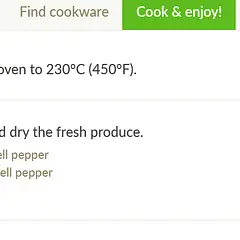 when you open the recipe click on the tab cook & enjoy and it will give you the directions 