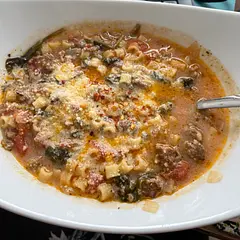 Hearty and delicious!! I added half a bag of fresh spinach and omitted the cream cheese. 
