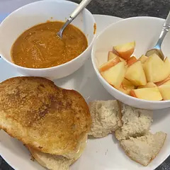 I did not make the shrimp part - just used the tomato soup recipe. It was really good! I did add a splash of heavy whipping cream and some tomato paste. I paired it with a cheese and turkey melt. 