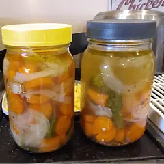 Utilized instant pot at 2 minutes and natural pressure release.   Extra jalapeno and onion.  All ingredients into the pot before launch.  Carrots cooked tender and absorbed the capsaicin well.  I plan to make again.  