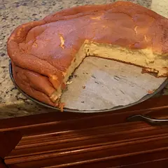 When cake baked it was big as shown in picture. As soon as I take out the oven it collapse as you see. To sweet and not worth time since as you see us not cake is a flap!