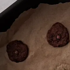 Would cook a bit longer but tastes si good and took 15 minutes with baking time the cookies were a bit small though.