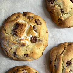 Levain Chocolate Chip Cookies with additional marshmallows. Marshmallows were delicious but I remmeber these being reslly sweet snd a little dry. But when me and my friends made this, we didnt follow it by the book entirely due to lack of ingredients so next time I’ll try making these again but with the proper ingredients. Dec 19, 2024