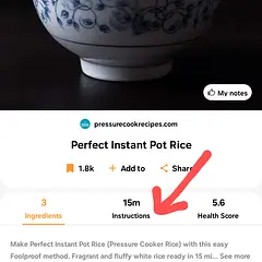Instructions tab