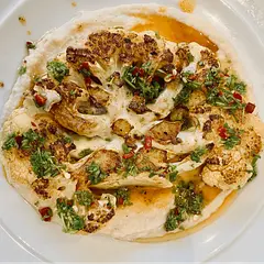 I’d recommend using garlic powder in the puree as it is less harsh (and I am a garlic fan!). Makes way too much puree so I used a 440ml can and still had extra left. I’d also recommend slightly less vinegar and probably sherry vinegar as it is also less harsh. Delicious though and looks impressive on the plate!