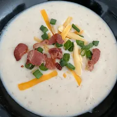 Admittedly, I snuck in one red potato while cooking. It added a nice creaminess that I don't think cauliflower alone would have provided. Overall, still a lower carb choice and DELICIOUS.