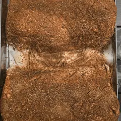 There is a link on the recipe's original site for the dry rub, but I made my own and finished with a slightly spicy BBQ sauce. This recipe is great as a base; mod the brine, use whatever rub and/or sauce. The original author's site explain in great detail all the options you have. I used apple pellets and it came out great. Whole family loved it.