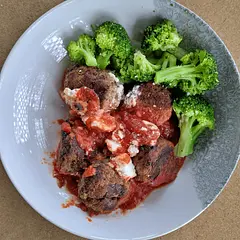 I wish these weren’t quite so soft and a little higher in protein, but the flavor is very good. Tastes like eggplant parmesan!