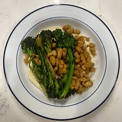 Not bad! The tofu “ricotta” is a little different on its own, but really works with the other elements. I did add a spoonful of tahini to it, I had it in the fridge already and thought it would be a nice addition. I also added red pepper flakes while charring the broccolini. I love roasting beans in the oven but had never added cornstarch for a more crispy element, I love that and will be using it in the future. I would make again when craving something plant based. 