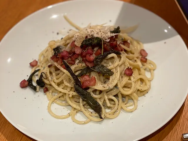 Blue cheese!! I make this whenever I have half piece of blue cheese leftover - simply melt with a tiny bit of milk and add pepper. It has become my families favourite pasta dish (pic is version with crispy sage, fried pancetta cubes and parmesan on top)