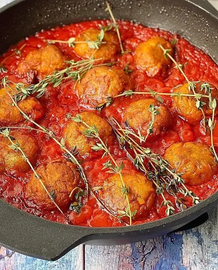 Aubergine meatballs