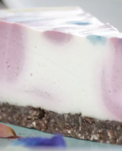 Vegan Berry  Swirl Cheesecake
