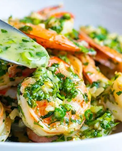 Shrimp with Ginger Cilantro