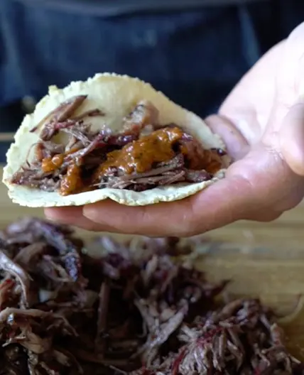 Smoked beef shoulder tacos