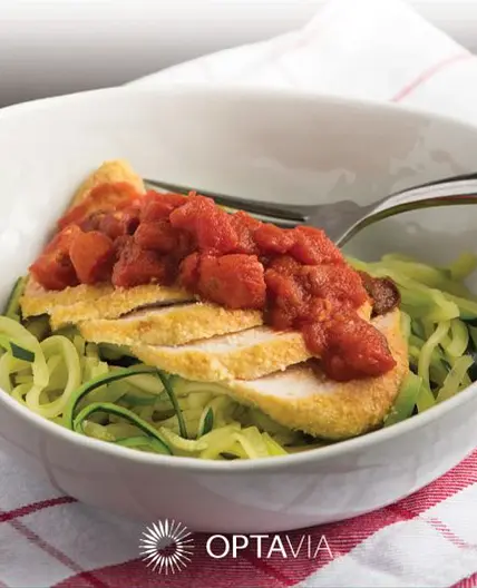 Chicken Parmesan with Zucchini Noodles & Marinara