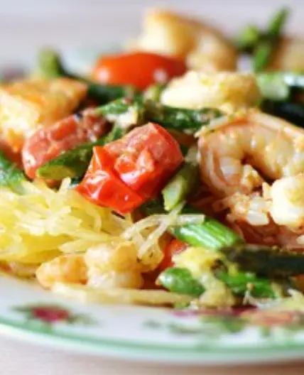 Sheet Pan Shrimp with Tomatoes and Asparagus