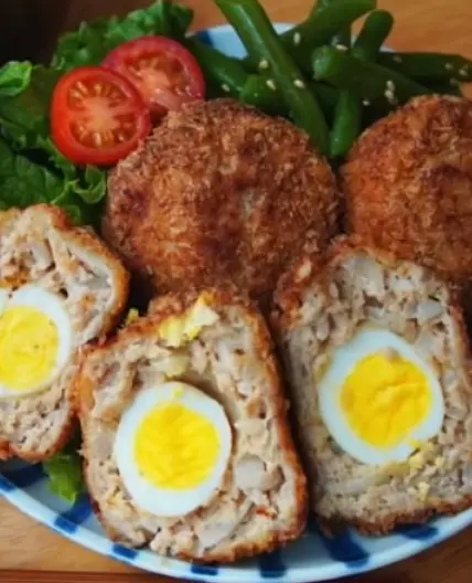 Fried Meatball-Wrapped Quail Eggs