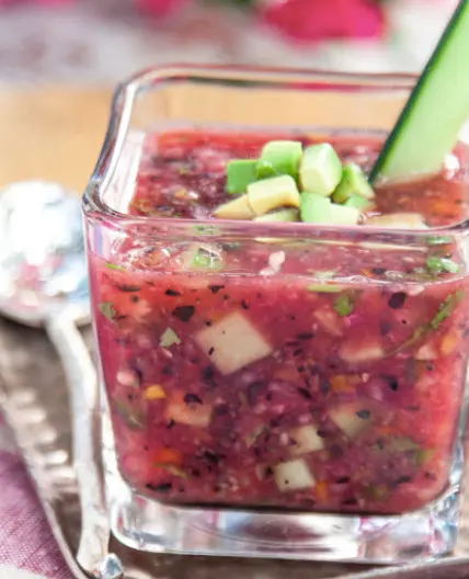 Blueberry-Watermelon Gazpacho