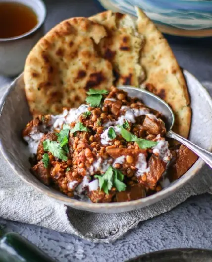 Eggplant and Lentil Curry
