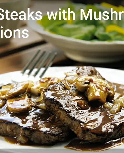 Bistro Streaks with Mushrooms and Onions
