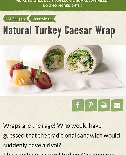 Turkey ceaser wrap