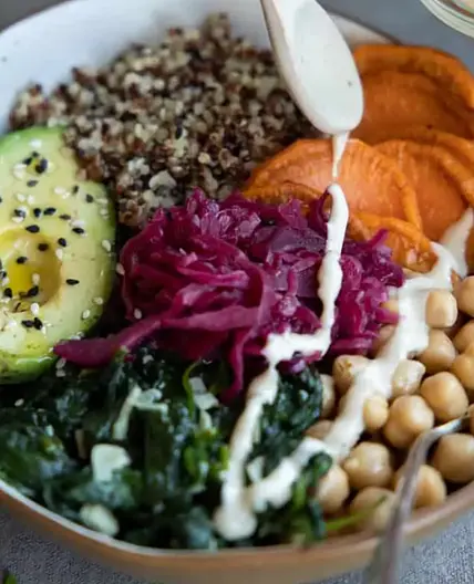Quinoa Buddha Bowl with Tahini Dressing