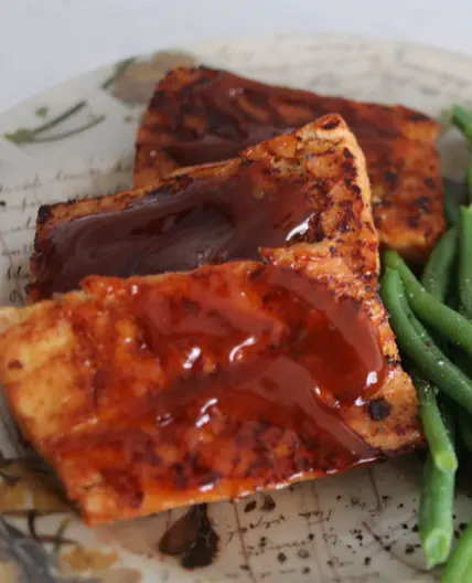 Easy BBQ tofu stakes