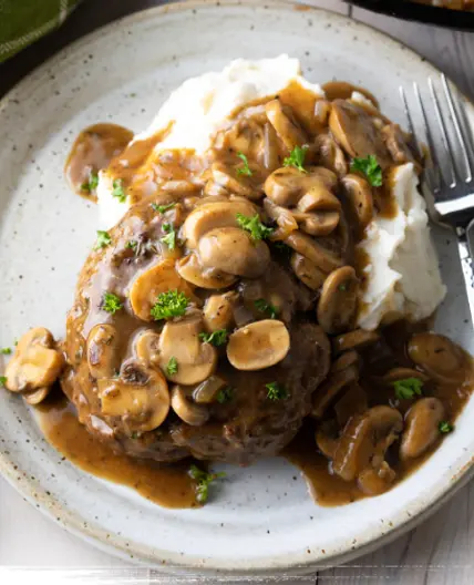 Steak with Mushroom Gravy