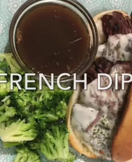 Crockpot French Dip Sandwich