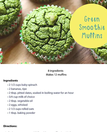 Green smoothie muffin