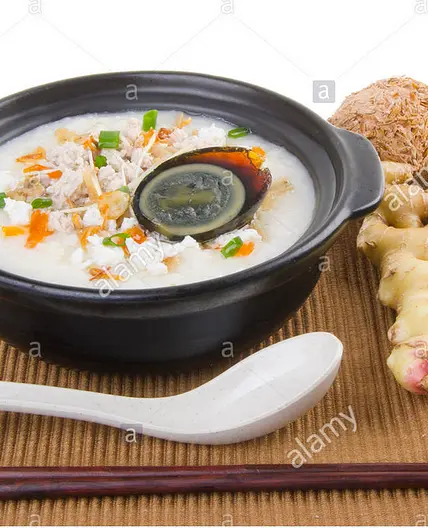 century egg and pork porridge