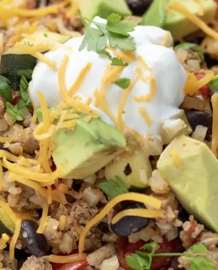 Ground Chicken Fajita Bowl
