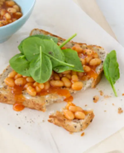 Baked Beans & Spinach on Toast